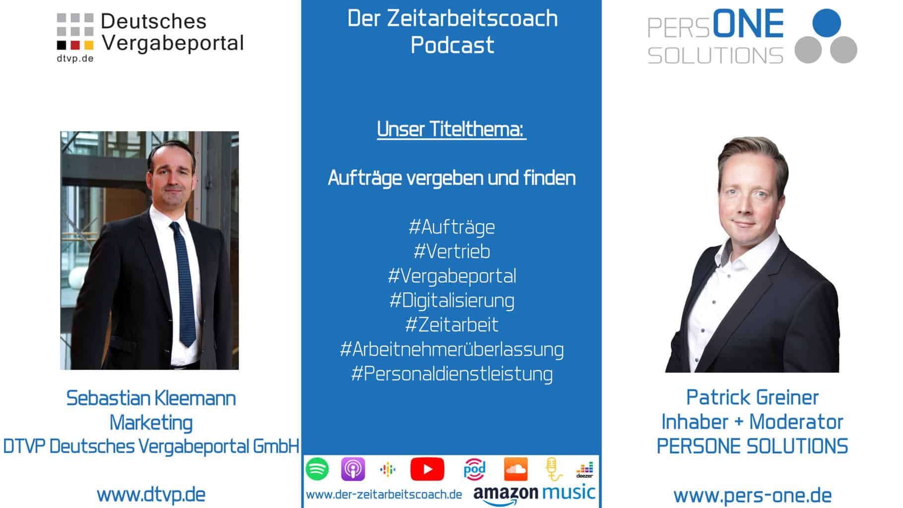 Aufträge vergeben und finden | Sebastian Kleemann von der DTVP GmbH im Zeitarbeitscoach Podcast 